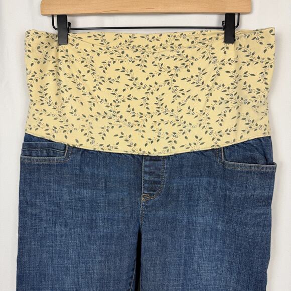 Gap 1969 Perfect Boot Maternity Dark Blue Denim Jeans Size 8R/30" Inseam - Panel - Picture 5 of 9